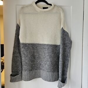 Cynthia Rowley Cream and Gray Sweater